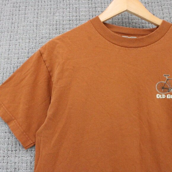 Vintage Old Guys Rule Shirt M Mens Orange Short Sleeve Bicycle Graphic Logo Y2k - Picture 4 of 9